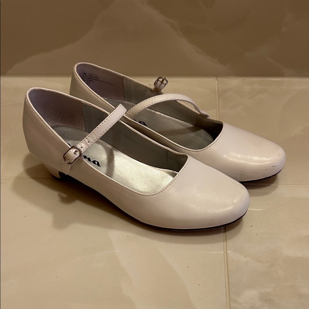 White Mary Jane Girl’s Dress Shoes